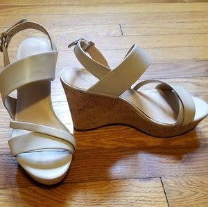 Franco Sarto Wedge Sandals. Like New.